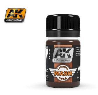 AK Interactive 2029 Air Series: Landing Gear Wash Enamel 35ml Bottle