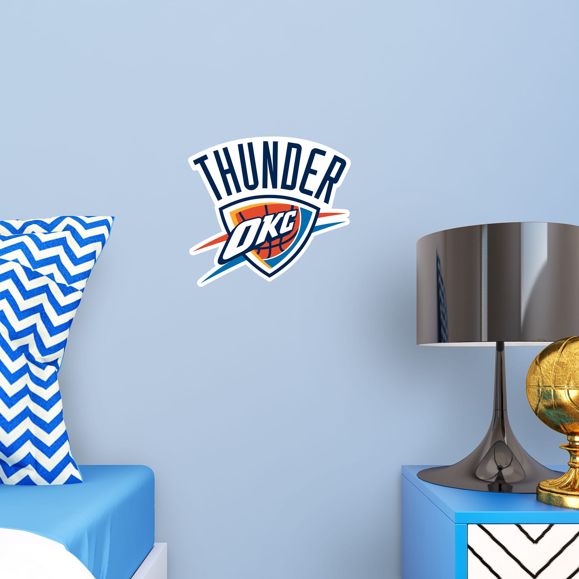 Oklahoma City Thunder - RealBig Logo Collection - Official NBA - Reusable Vinyl Wall Decals #1