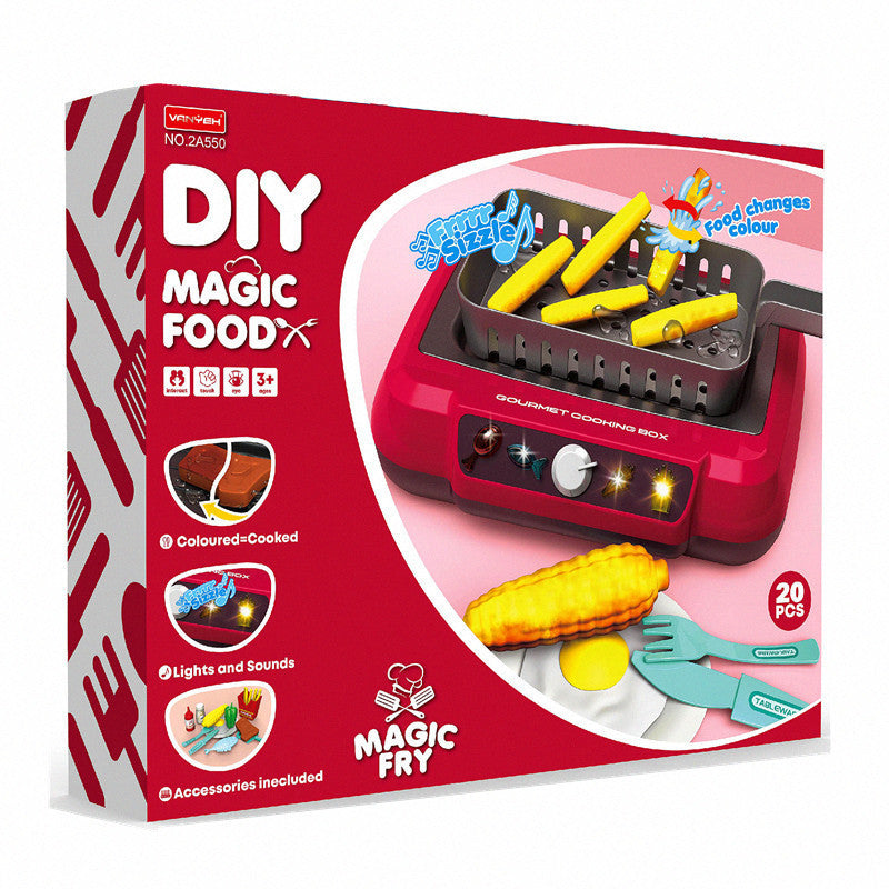 Color-Changing Play Kitchen Toy Set – Interactive Cooking Pretend Play for Kids