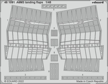 Eduard 481091 1/48 Aircraft- A6M3 Zero Landing Flaps for EDU