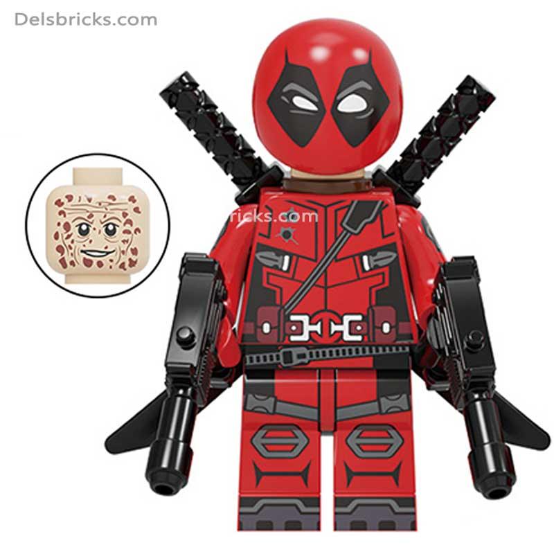 Deadpool with Motorcycle Lego Minifigures Custom Toys