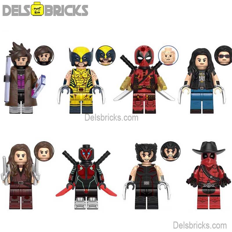 Deadpool & Wolverine Movie Set of 8 Lego Minifigures Custom Toys