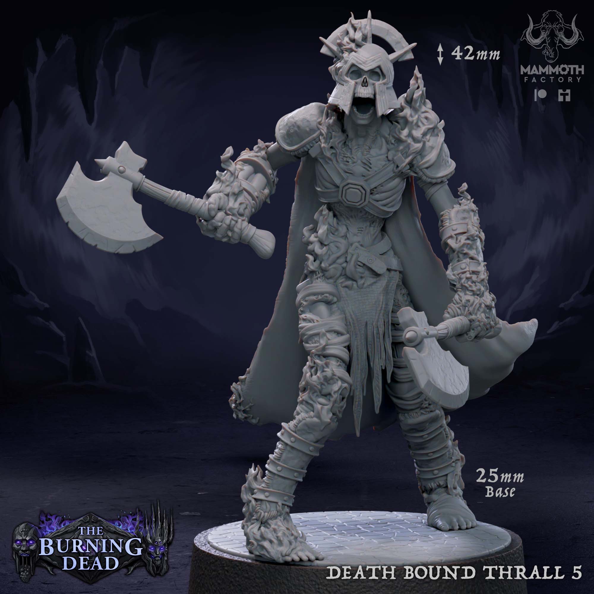 Death Bound Thrall: Sculpt 5 (Skeleton Commander, Regular or On Fire)