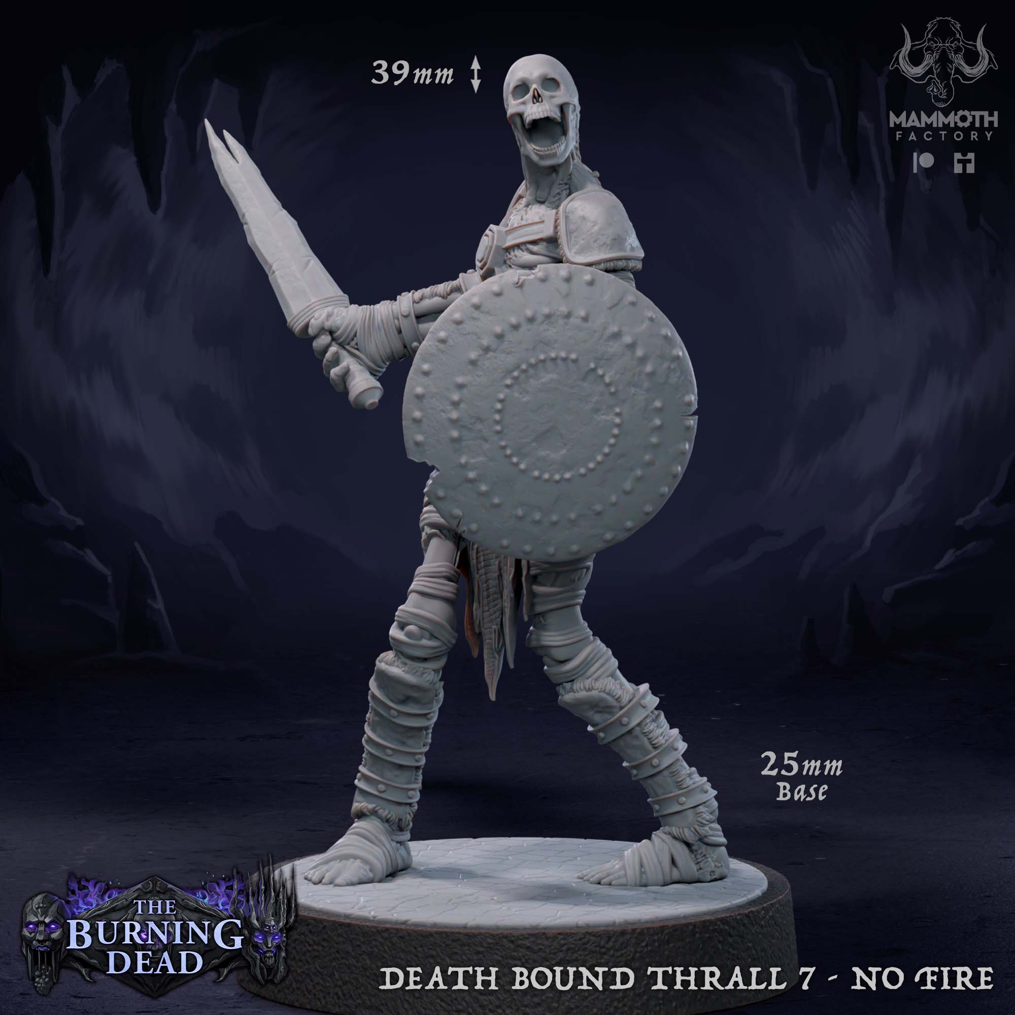 Death Bound Thrall: Sculpt 7 (Skeleton Warrior, Regular or On Fire)