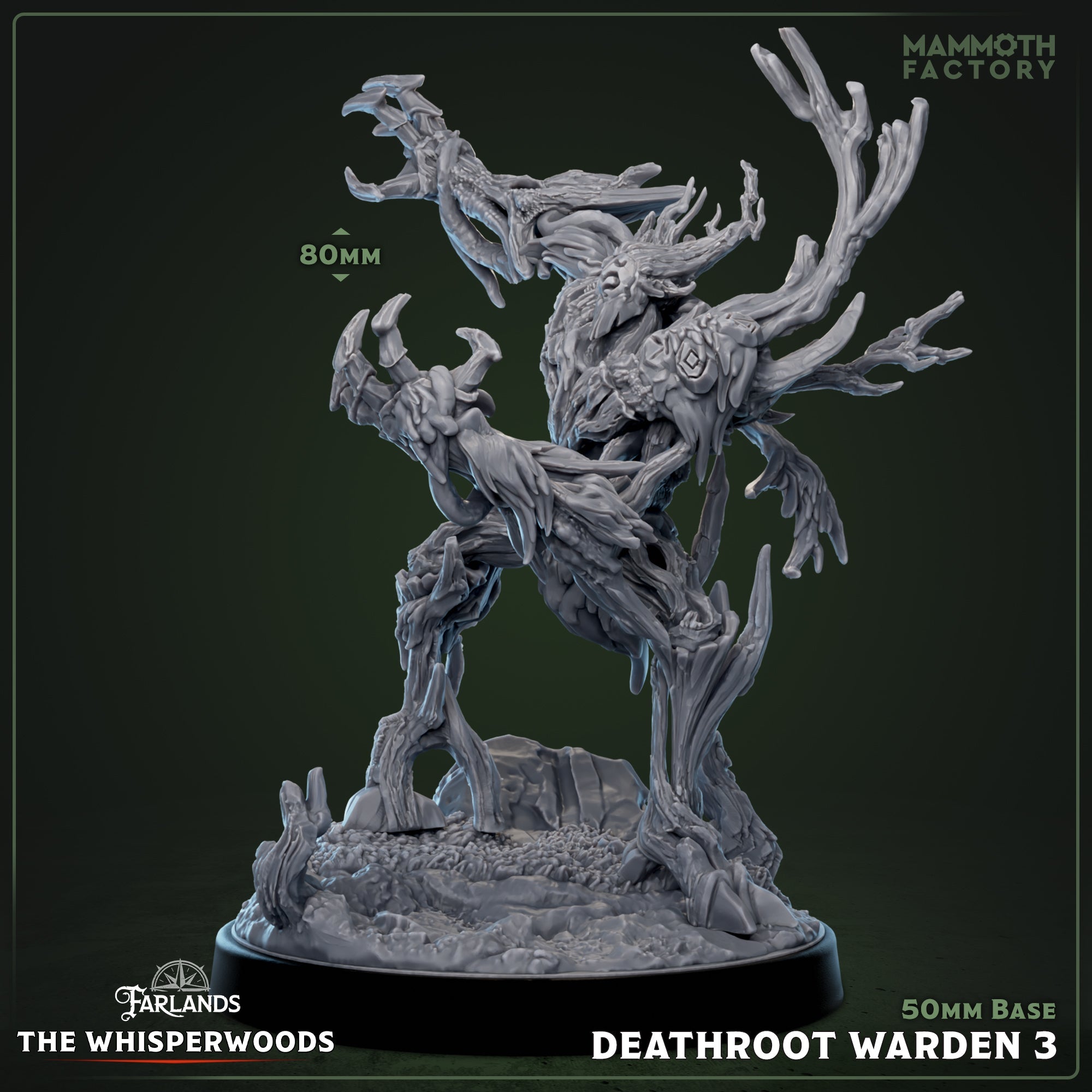 Deathroot Warden: Sculpt 3 (Forest Elemental / Treefolk)