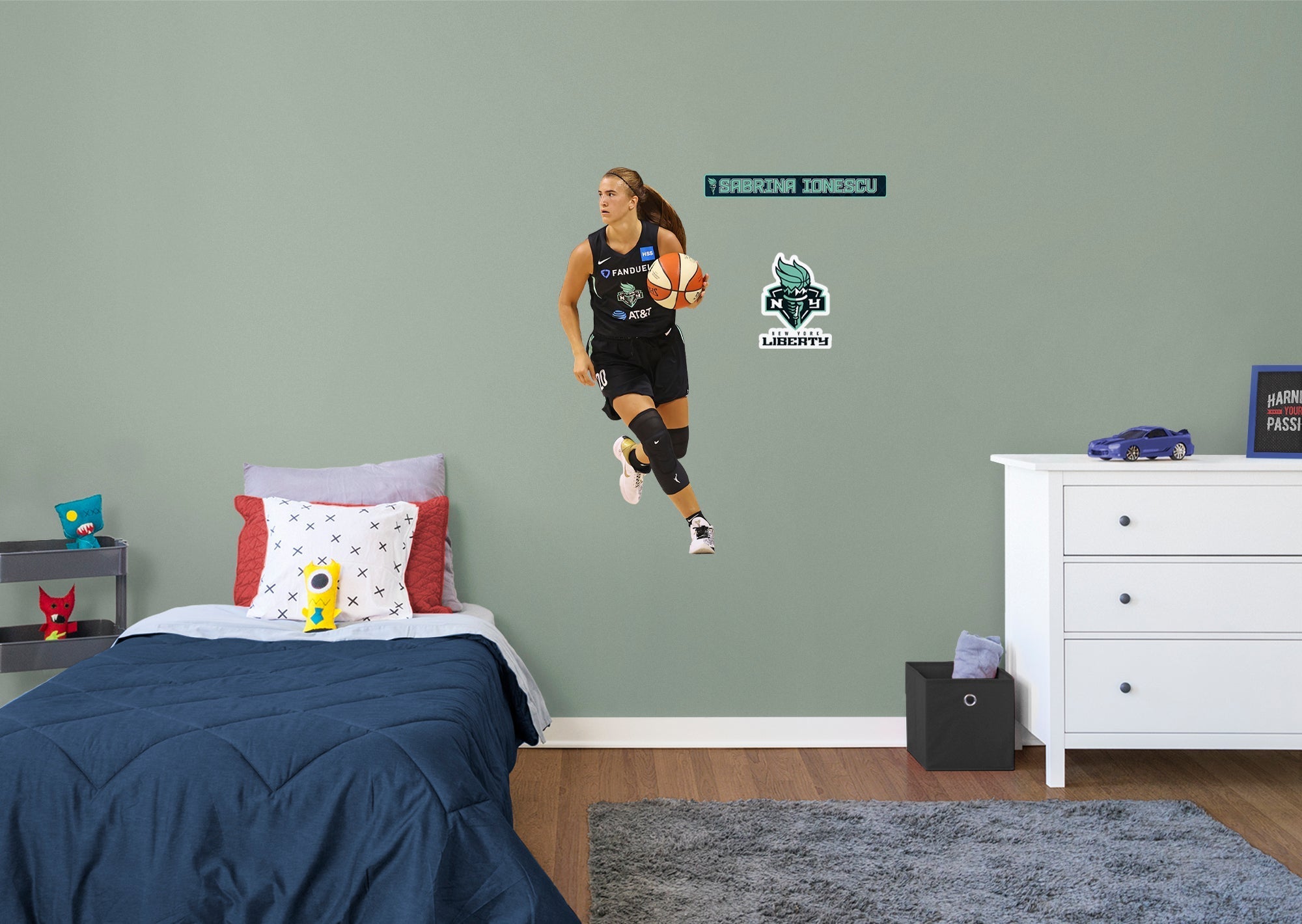 Sabrina Ionescu - RealBig Collection - Official WNBA - New York Liberty - Reusable Vinyl Wall Decals