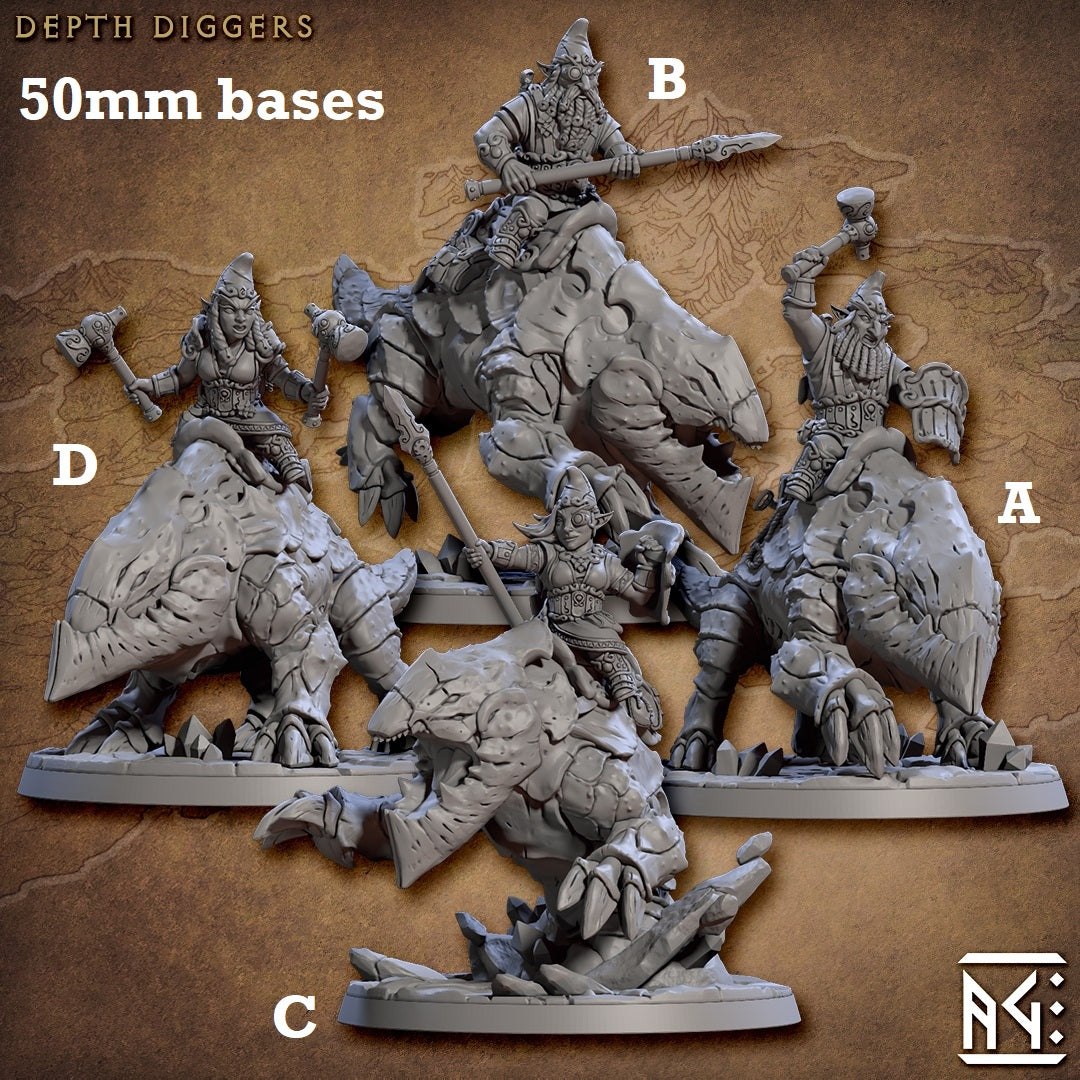 Depth Diggers with Riders (Gnome Cavalry Unit)