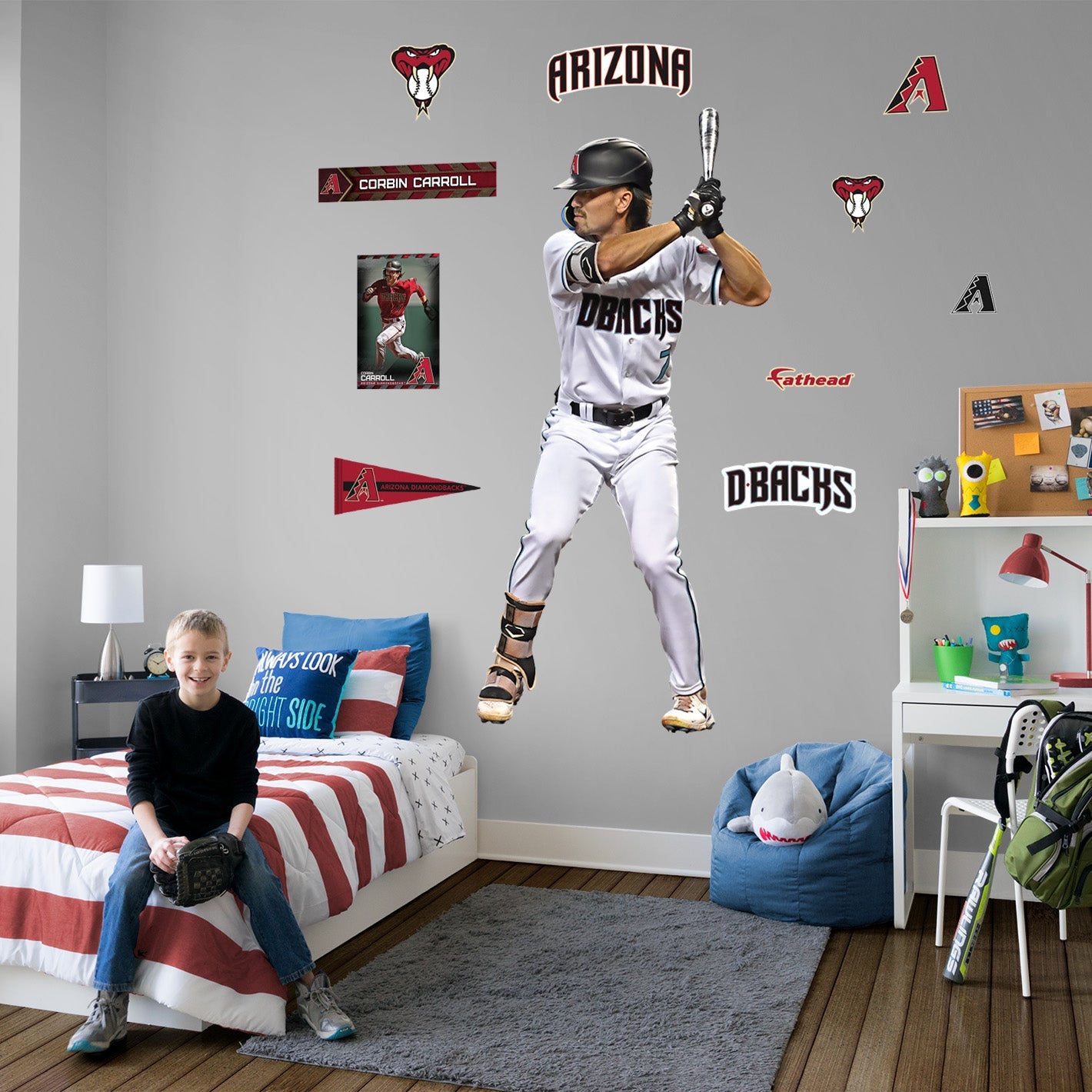 Corbin Carroll - RealBig Collection - Official MLB - Arizona Diamondbacks - Reusable Vinyl Wall Decals #1