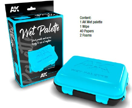 AK Interactive 8064 Wet Palette Container to extend use of Acrylic Paint w/wipe, papers, foams