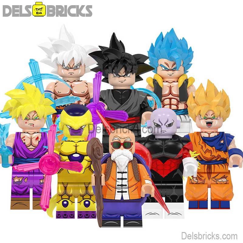 Dragon Ball Z Super set of 8 Lego Minifigures Custom Anime Toys 1