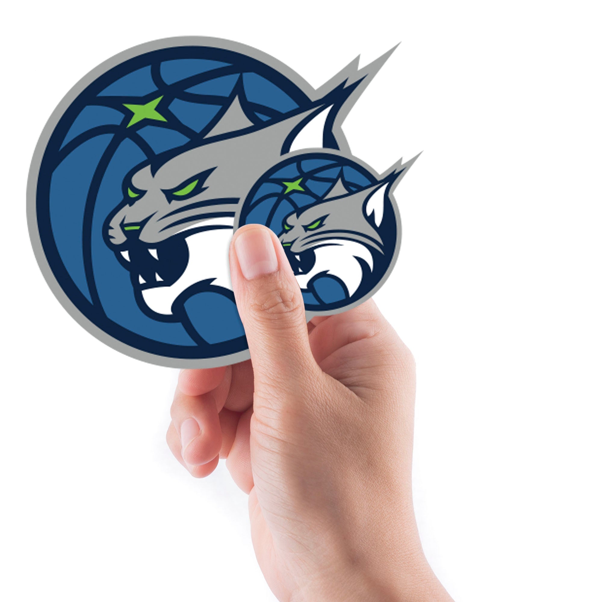 Minnesota Lynx - 5 Logo Minis (Mixed Sizes) - Official WNBA - Reusable Vinyl Decals