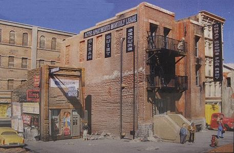 Downtown Deco 1032 HO Scale Skid Row Part Two -- Kit - 7 x 8" 17.8 x 20.3cm