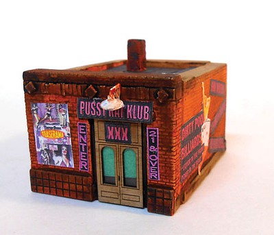 Downtown Deco 2020 N Scale Pussy Kat Club -- Cast Hydrocal Kit