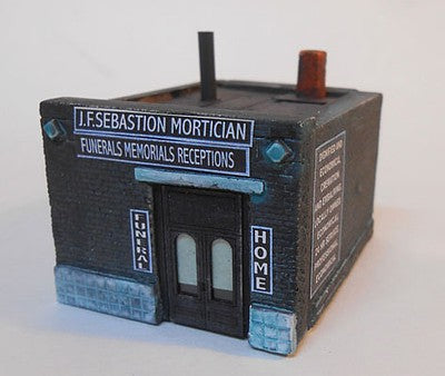 Downtown Deco 2021 N Scale Cast-Hydrocal Kit -- J.f. Sebastian, Mortician