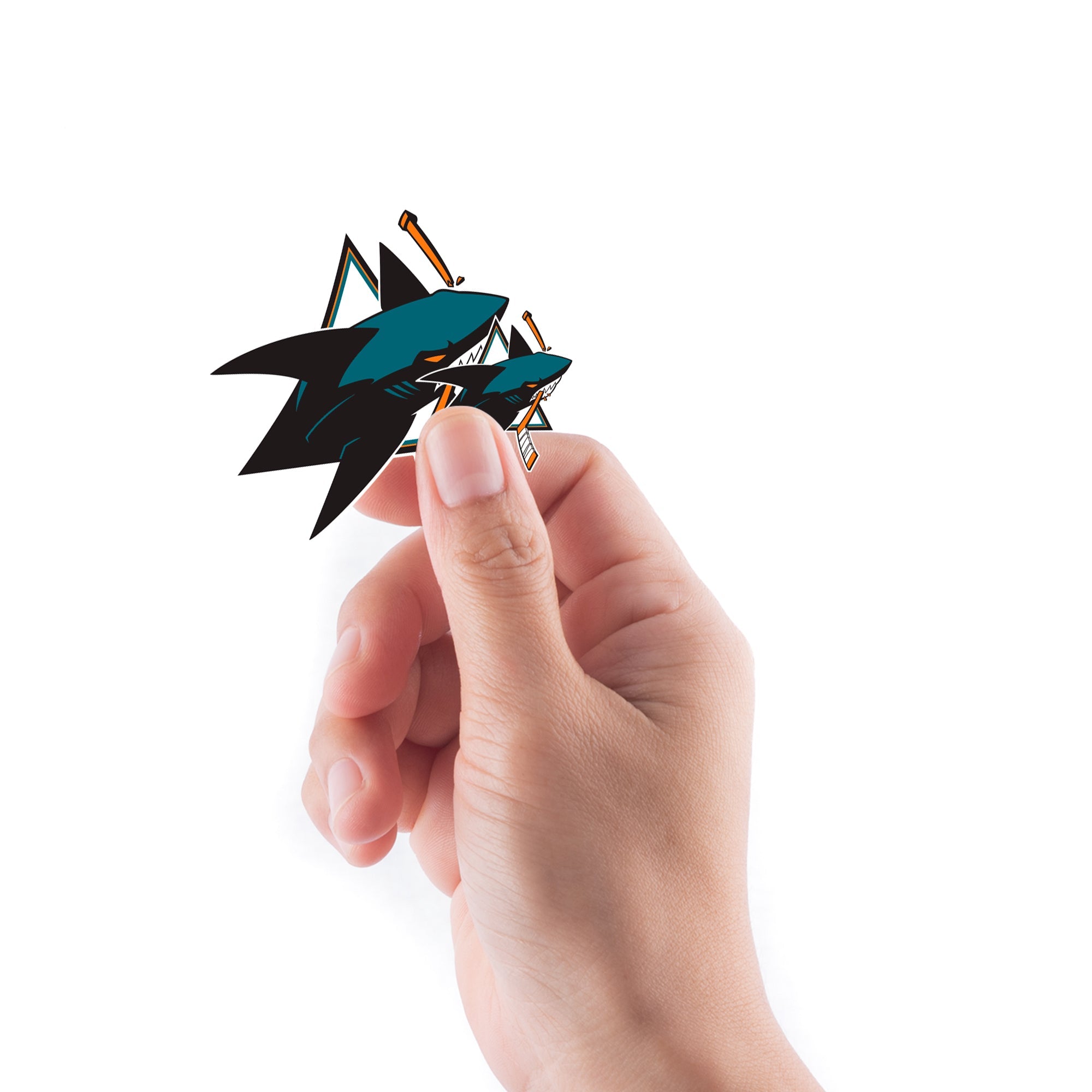 San Jose Sharks - 5 Logo Minis (Mixed Sizes) - Official NHL - Reusable Vinyl Decals