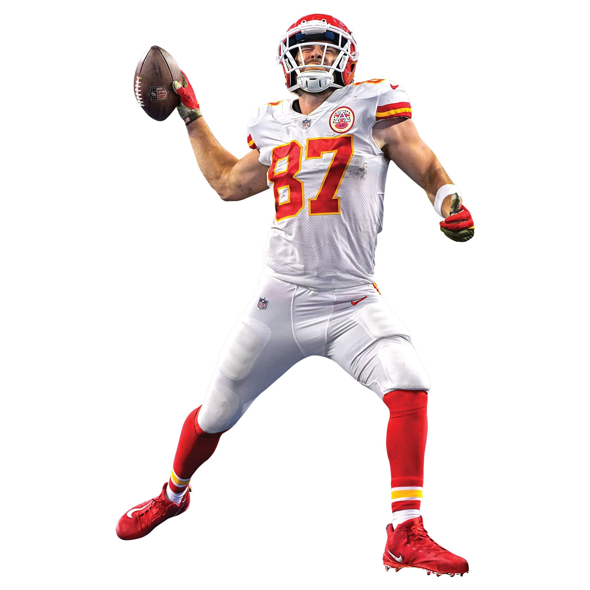 Travis Kelce - RealBig Spike Collection - Official NFL - Kansas City Chiefs - Reusable Vinyl Wall Decals