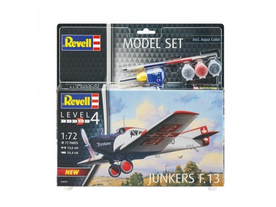 Revell 63870 1/72 Junkers F13 Aircraft w/paint & glue