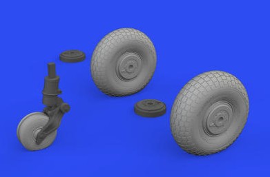 Eduard 648746 1/48 Aircraft- Mosquito Wheels for TAM (Mask & Resin)