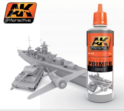 AK Interactive 175 Grey Acrylic Primer 60ml Bottle