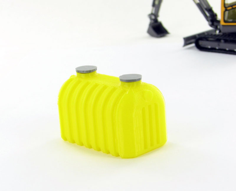 3D To Scale 50-145-Y 1/50 Scale Septic Tank - Yellow