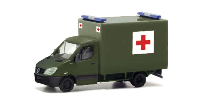 Herpa 700740 1/87 Scale Mercedes-Benz Sprinter Swiss Military Box Van High Quality