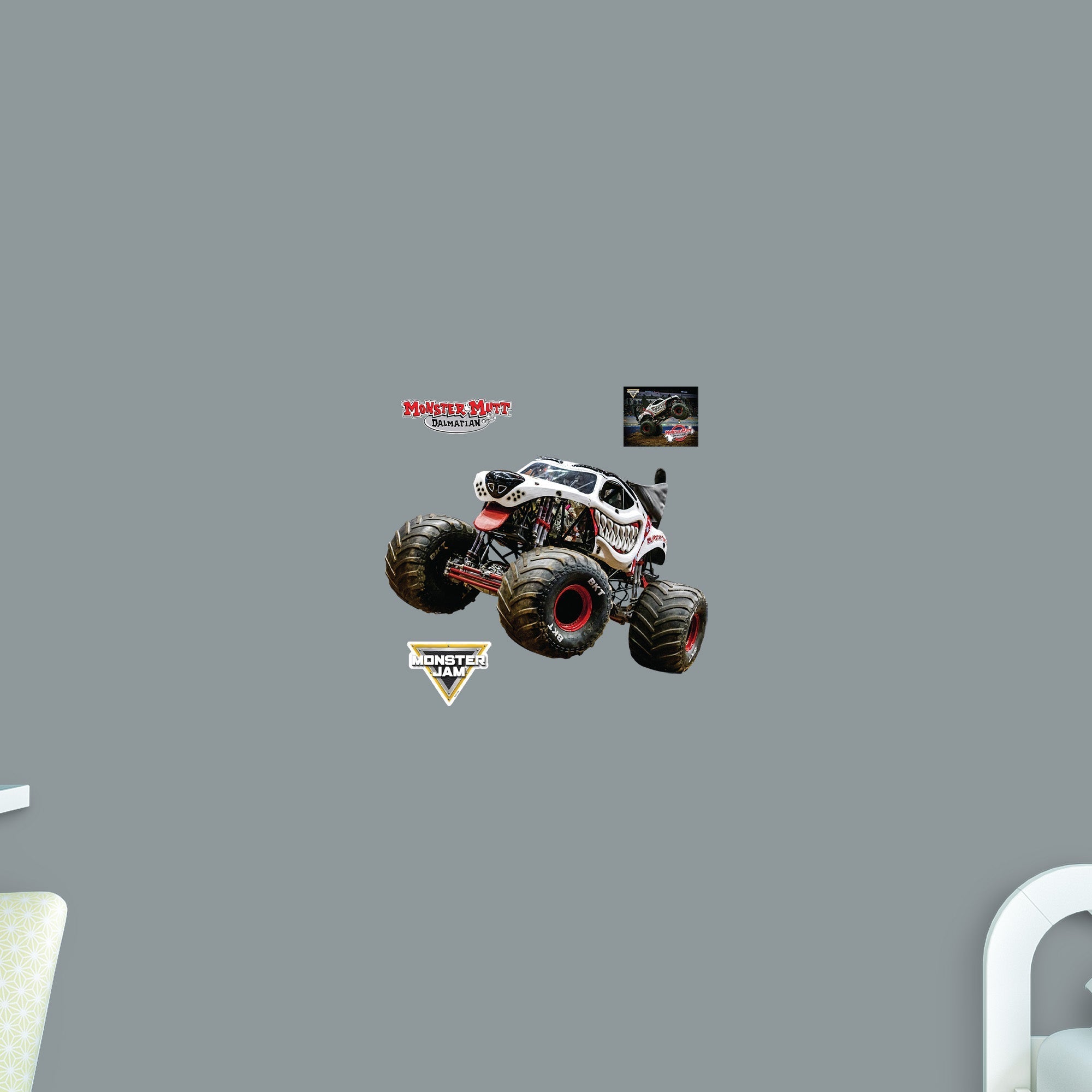 Monster Mutt Dalmatian - RealBig Collection - Official Monster Jam - Reusable Vinyl Wall Decals