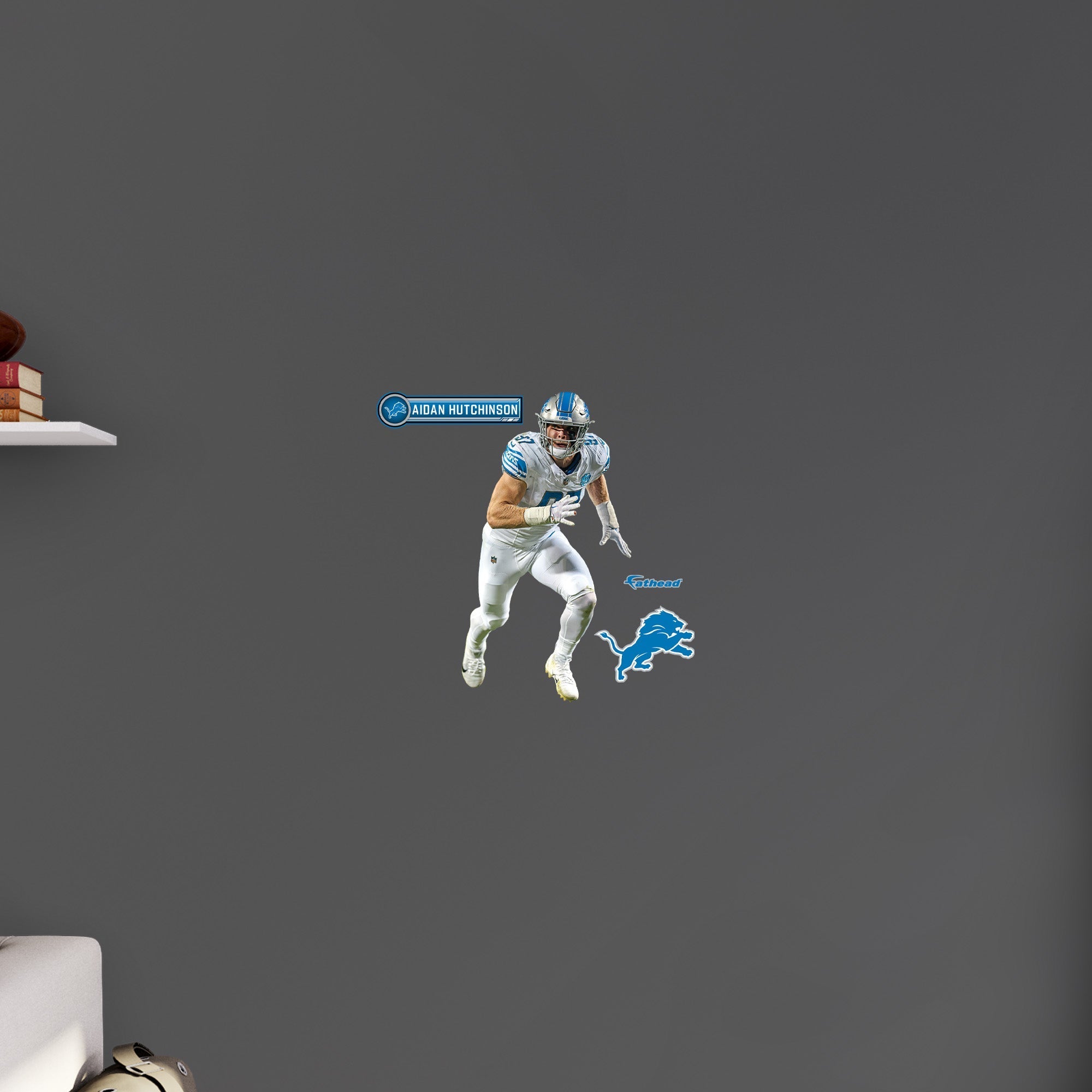 Aidan Hutchinson - RealBig Away Collection - Official NFL - Detroit Lions - Reusable Vinyl Wall Decals