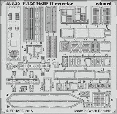 Eduard 48832 1/48 Aircraft- F15C MSIP II Exterior for LNR