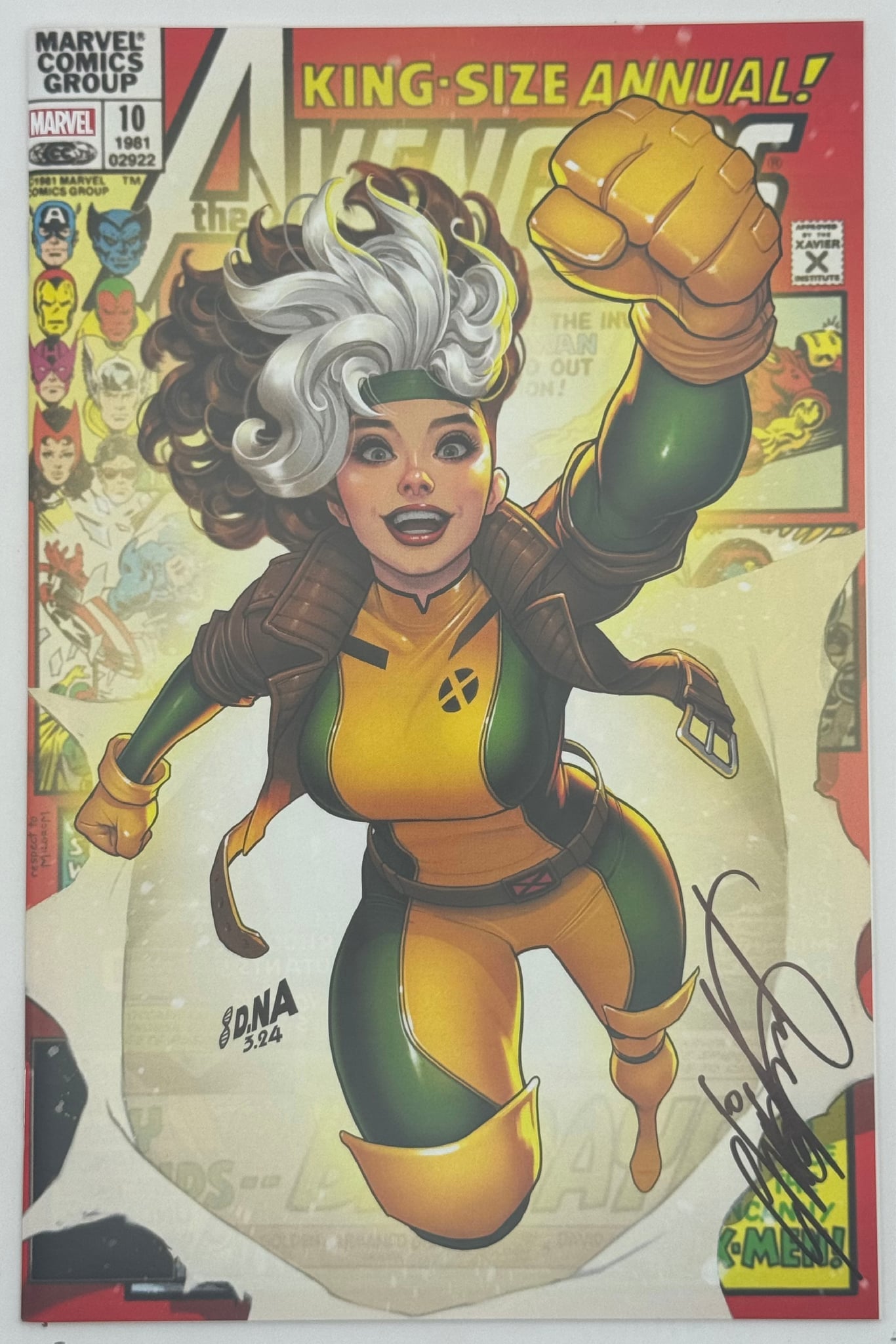Signed by Chris Claremont] AVENGERS ANNUAL #10 UNKNOWN COMICS DAVID N