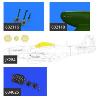 Eduard 634026 1/32 Aircraft- P51D15 LooKplus for RVL (Mask, Photo-Etch & Resin)