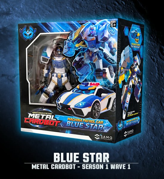 Metal Cardbot Blue Star