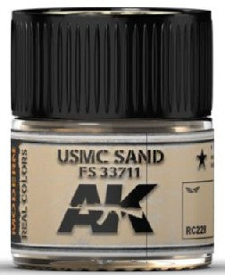 AK Interactive RC228 Real Colors: USMC Sand FS33711 Acrylic Lacquer Paint 10ml Bottle
