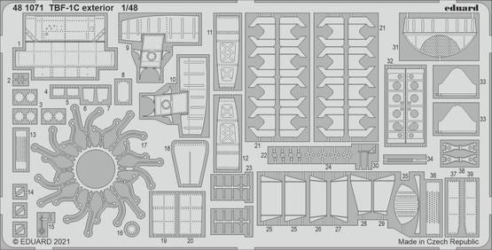Eduard 481071 1/48 Aircraft- TBF1C Exterior for ACY (D)