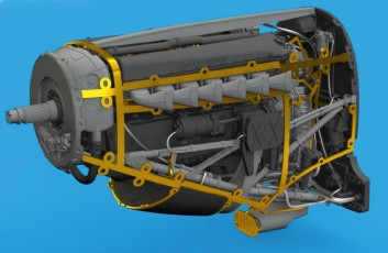 Eduard 648640 1/48 Aircraft- Spitfire Mk V Engine for EDU