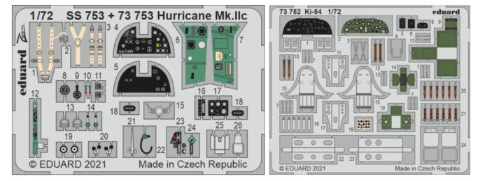 Eduard 73753 1/72 Aircraft- Hurricane Mk IIc for ZVE (Painted) (D)