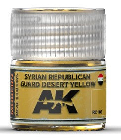 AK Interactive RC102 Real Colors: Syrian Republican Guard Desert Yellow Acrylic Lacquer Paint 10ml Bottle