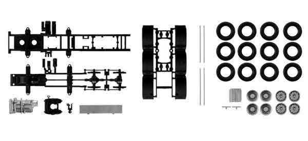 Herpa 84352 1/87 Scale 4-Axle Chassis