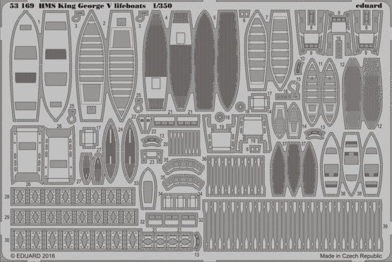 Eduard 53169 1/350 Ship- HMS King George V Lifeboats for TAM