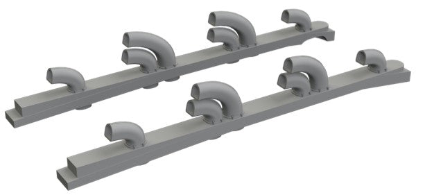 Eduard 632182 1/32 Aircraft- YaK9T Exhaust Stacks for ICM (Resin)
