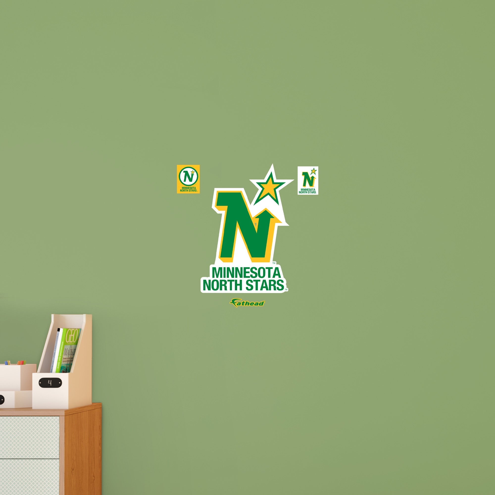 Minnesota North Stars - RealBig Vintage Logo Collection - Official NHL - Reusable Vinyl Wall Decals