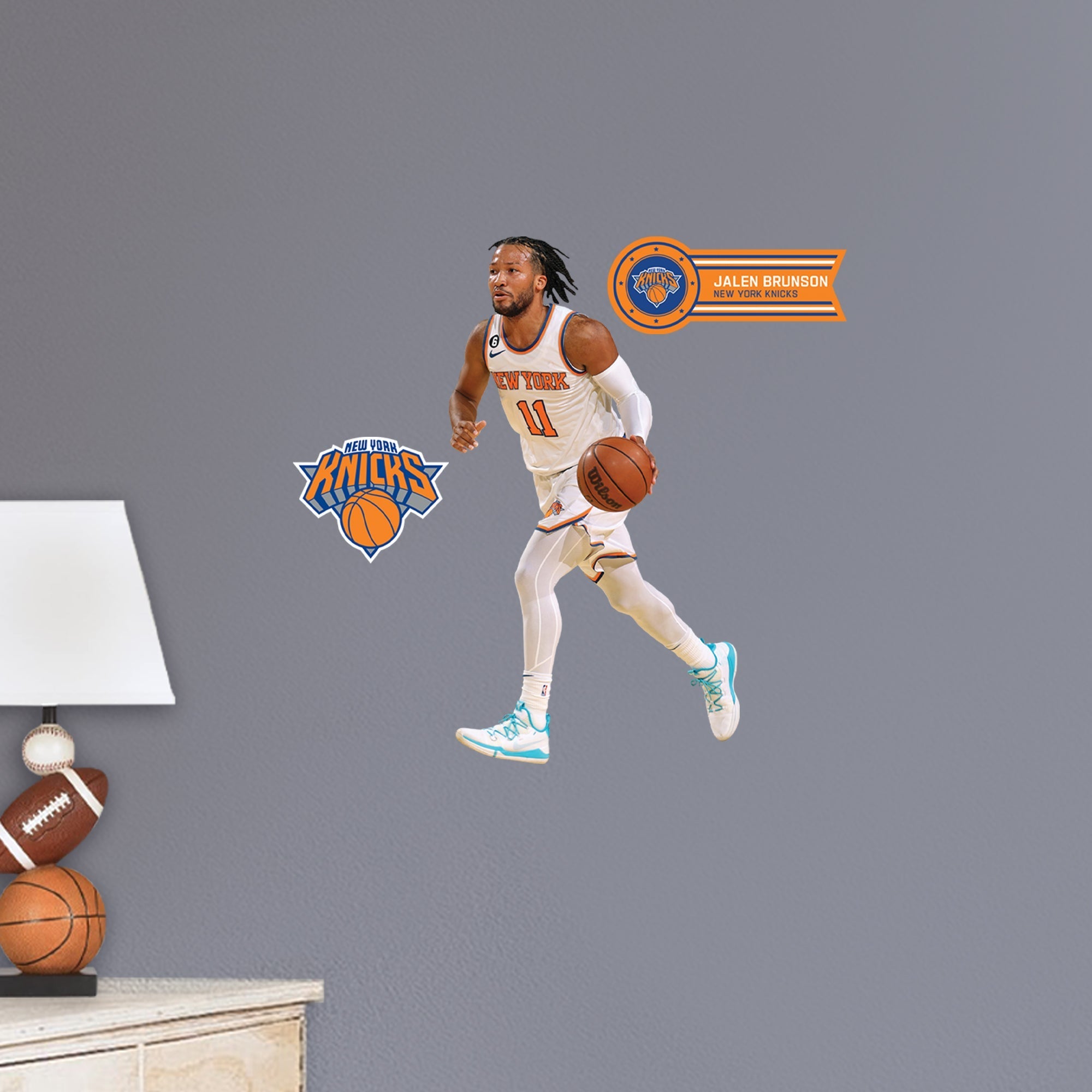 Jalen Brunson - RealBig Collection - Official NBA - New York Knicks - Reusable Vinyl Wall Decals #1