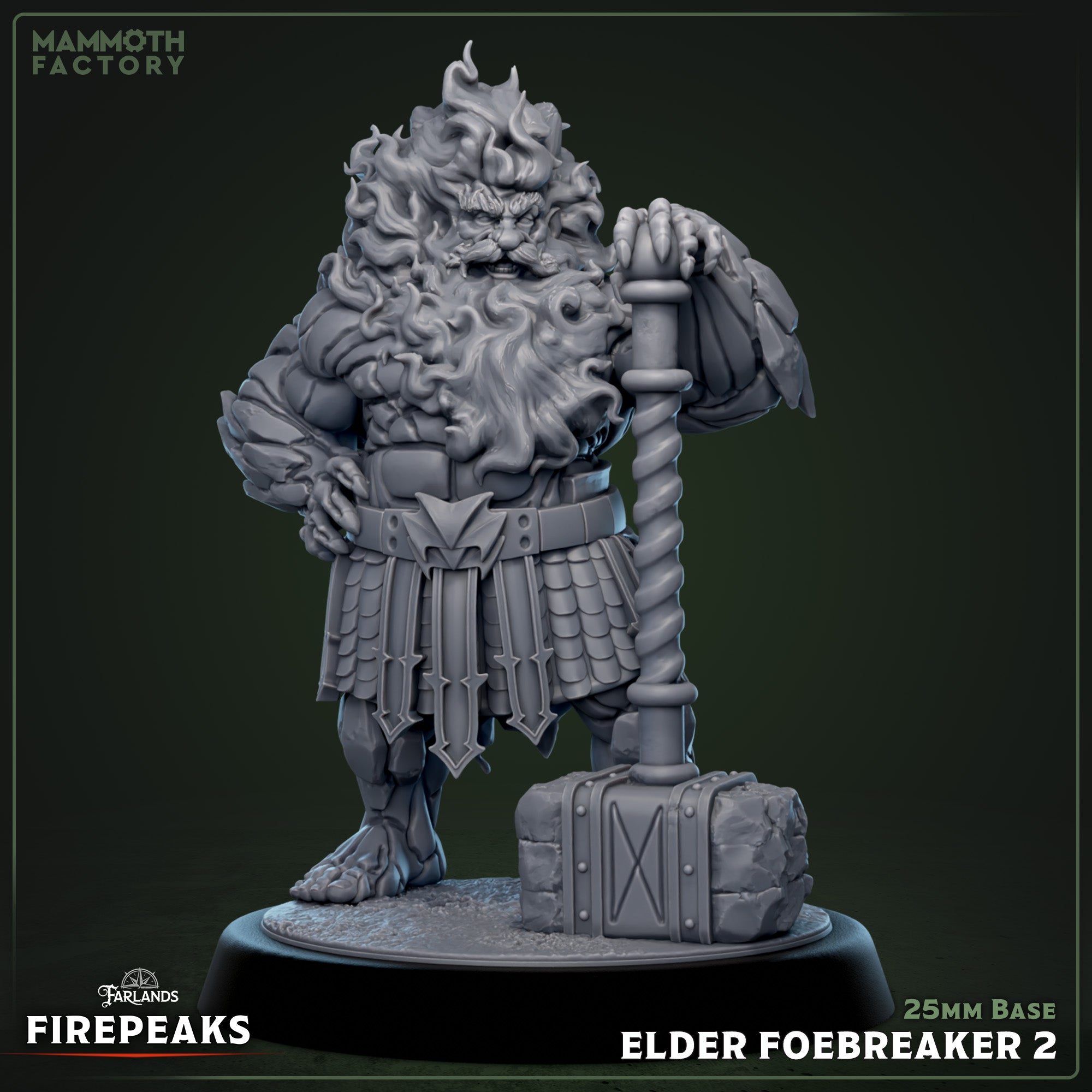 Elder Foebreaker: Sculpt 2 (Male Fire Dwarf Barbarian)