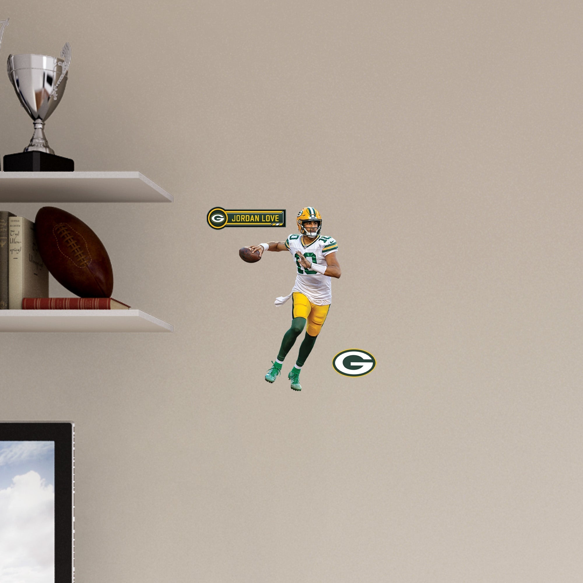 Jordan Love - RealBig Collection - Official NFL - Green Bay Packers - Reusable Vinyl Wall Decals