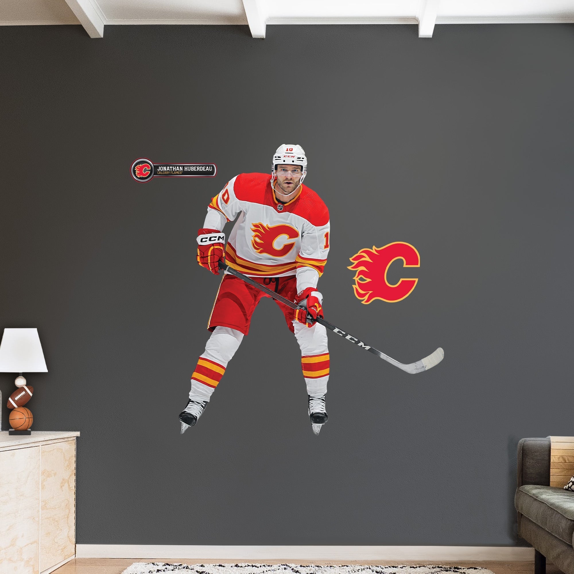 Jonathan Huberdeau - RealBig Collection - Official NHL - Calgary Flames - Reusable Vinyl Wall Decals