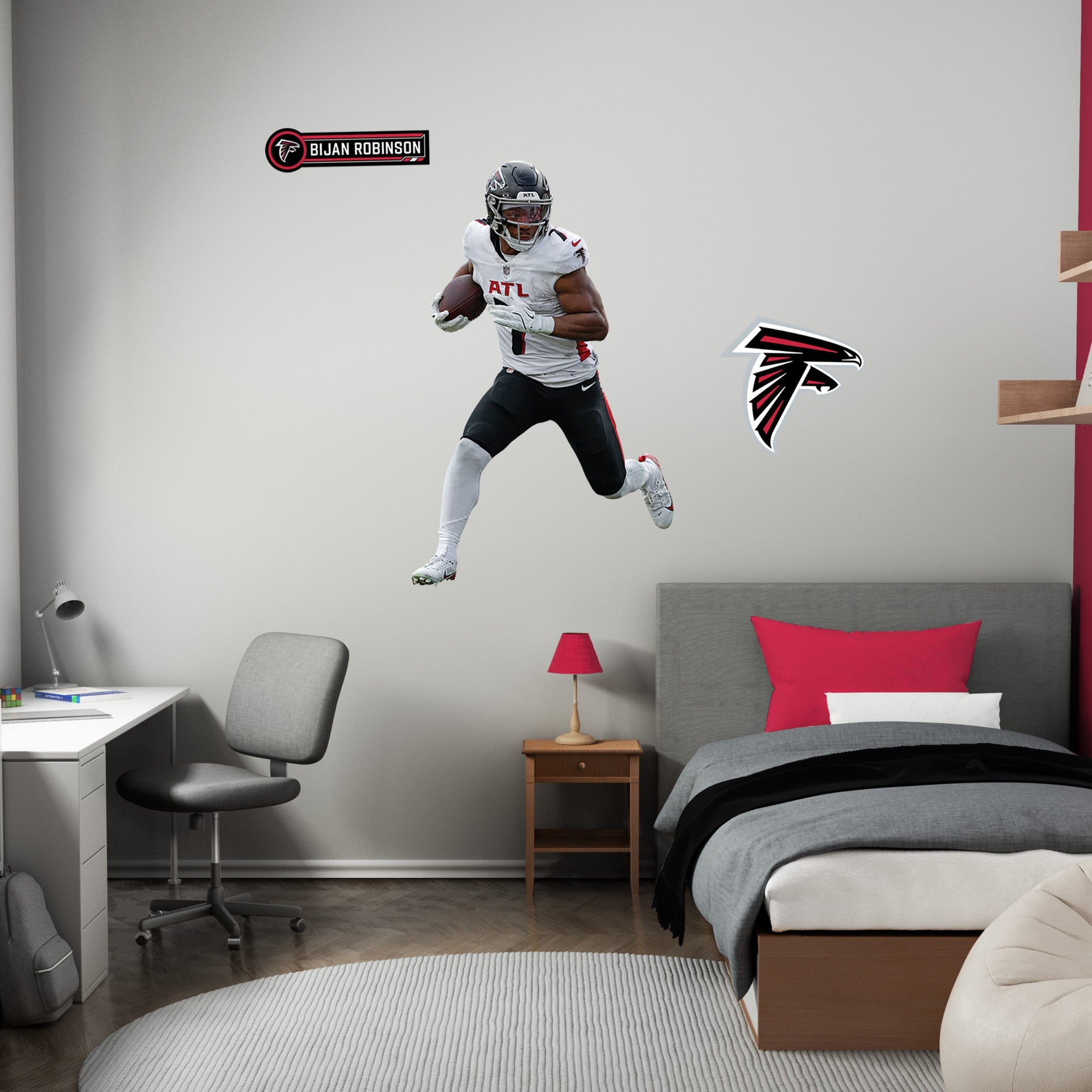 Bijan Robinson - Realbig Away Collection - Official NFL - Atlanta Falcons - Reusable Vinyl Wall Decals