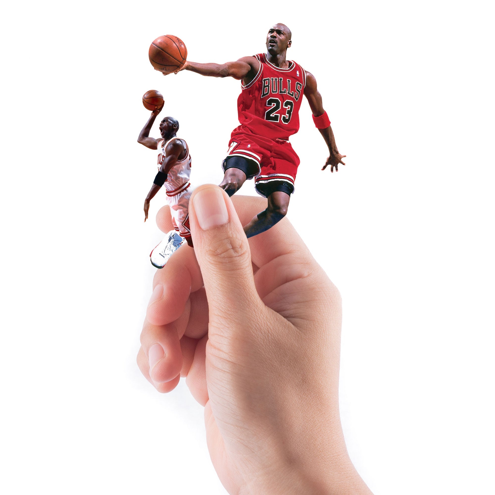 Michael Jordan - 5 Combo Minis (Mixed Sizes) - Official NBA - Chicago Bulls - Reusable Vinyl Decals