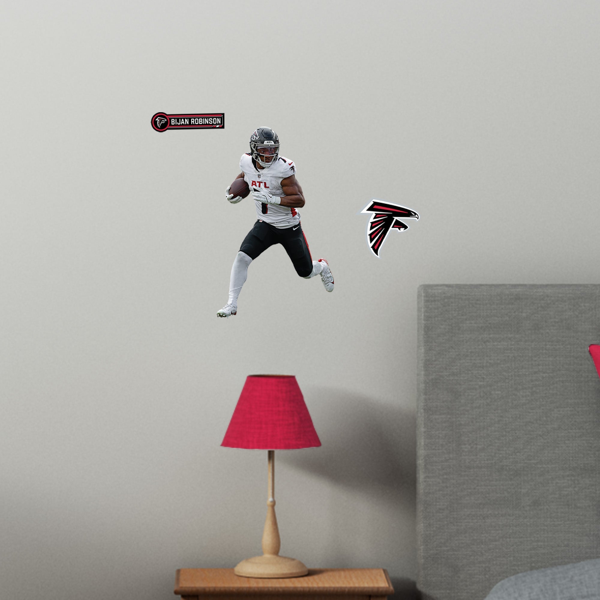 Bijan Robinson - Realbig Away Collection - Official NFL - Atlanta Falcons - Reusable Vinyl Wall Decals