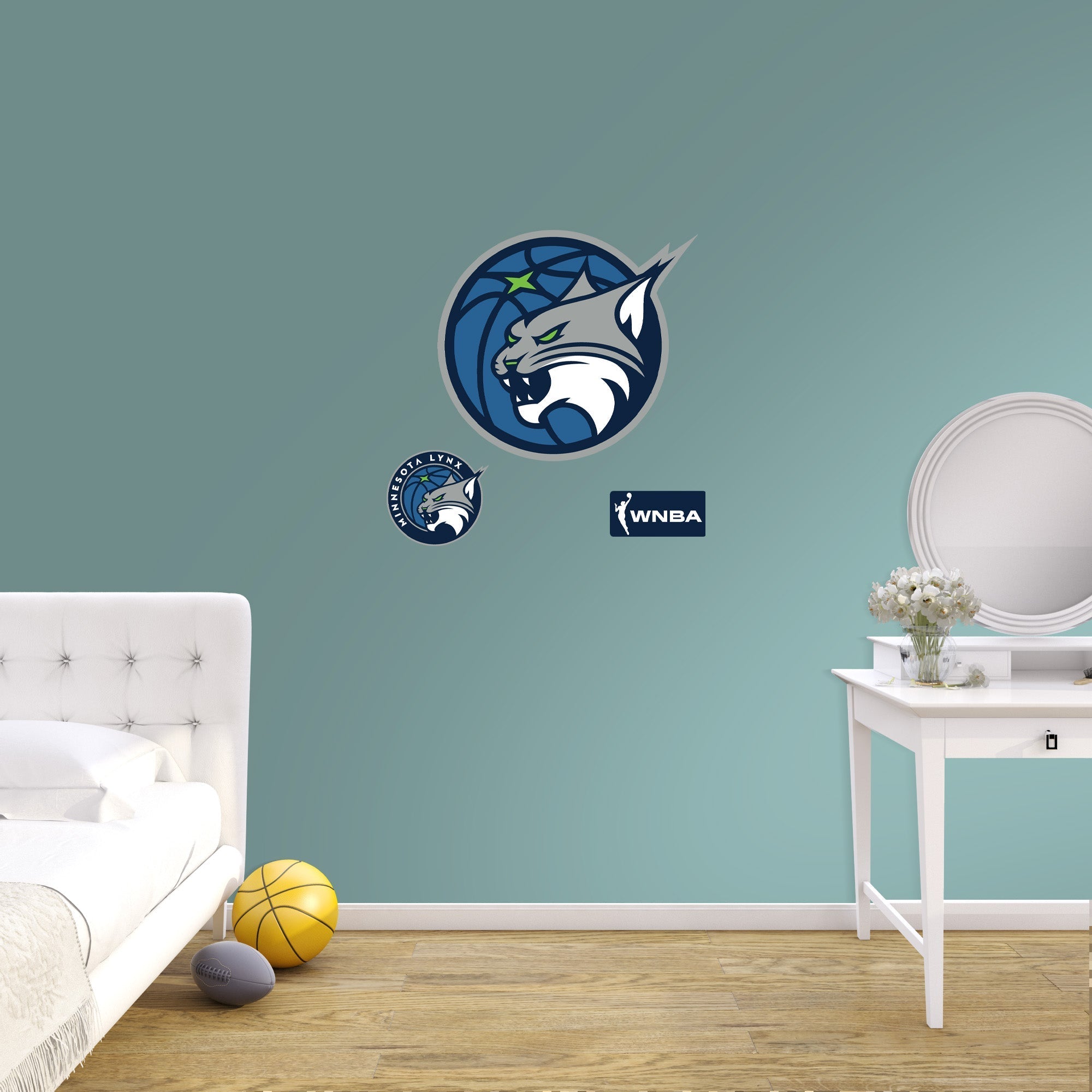 Minnesota Lynx - RealBig Logo Collection - Official WNBA - Reusable Vinyl Wall Decals