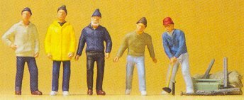 Preiser 20261 HO Scale Circus Workers -- Roustabouts w/Tools