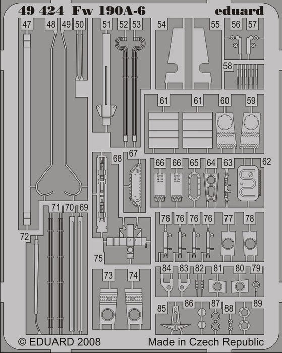 Eduard 49424 1/48 Aircraft- Fw190A6 for HSG (Painted Self Adhesive)